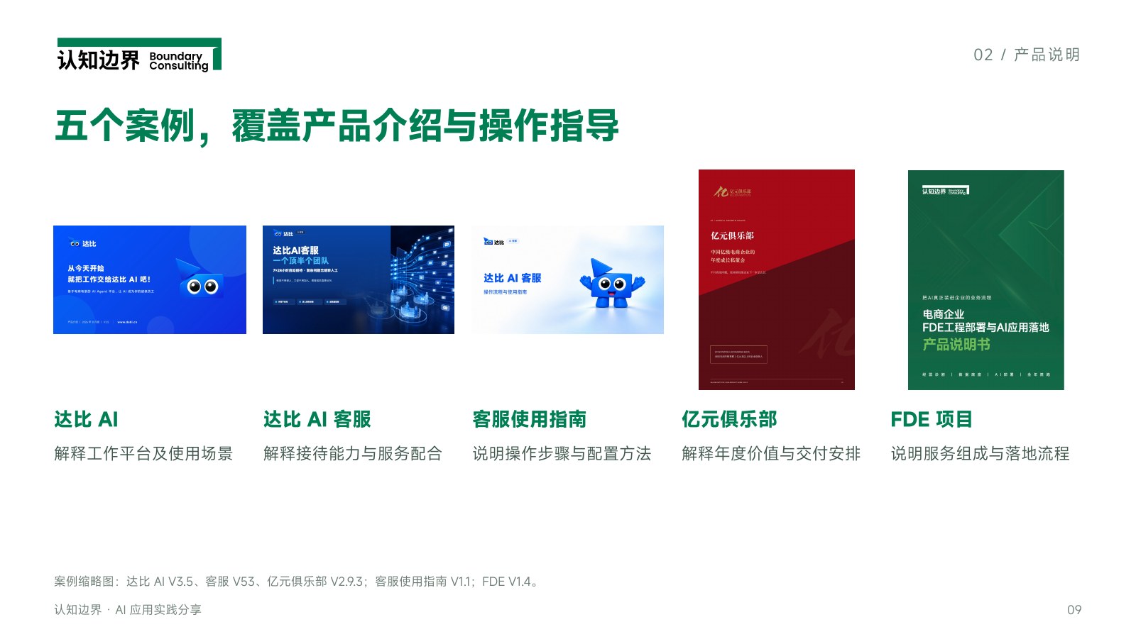 五个案例,覆盖产品介绍与操作指导