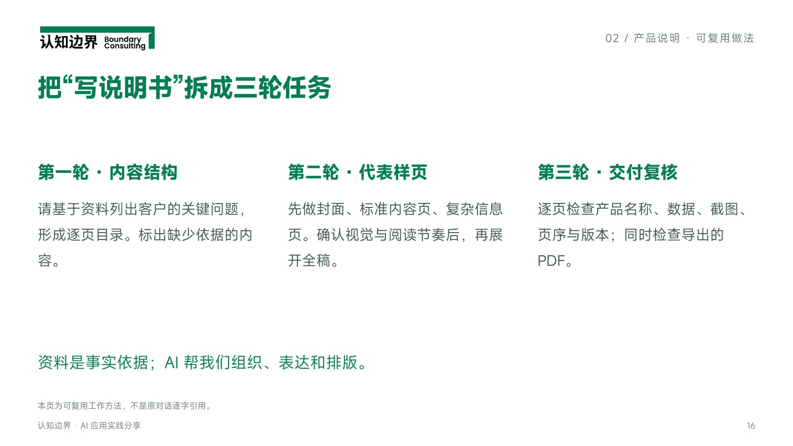 把“写说明书”拆成三轮任务