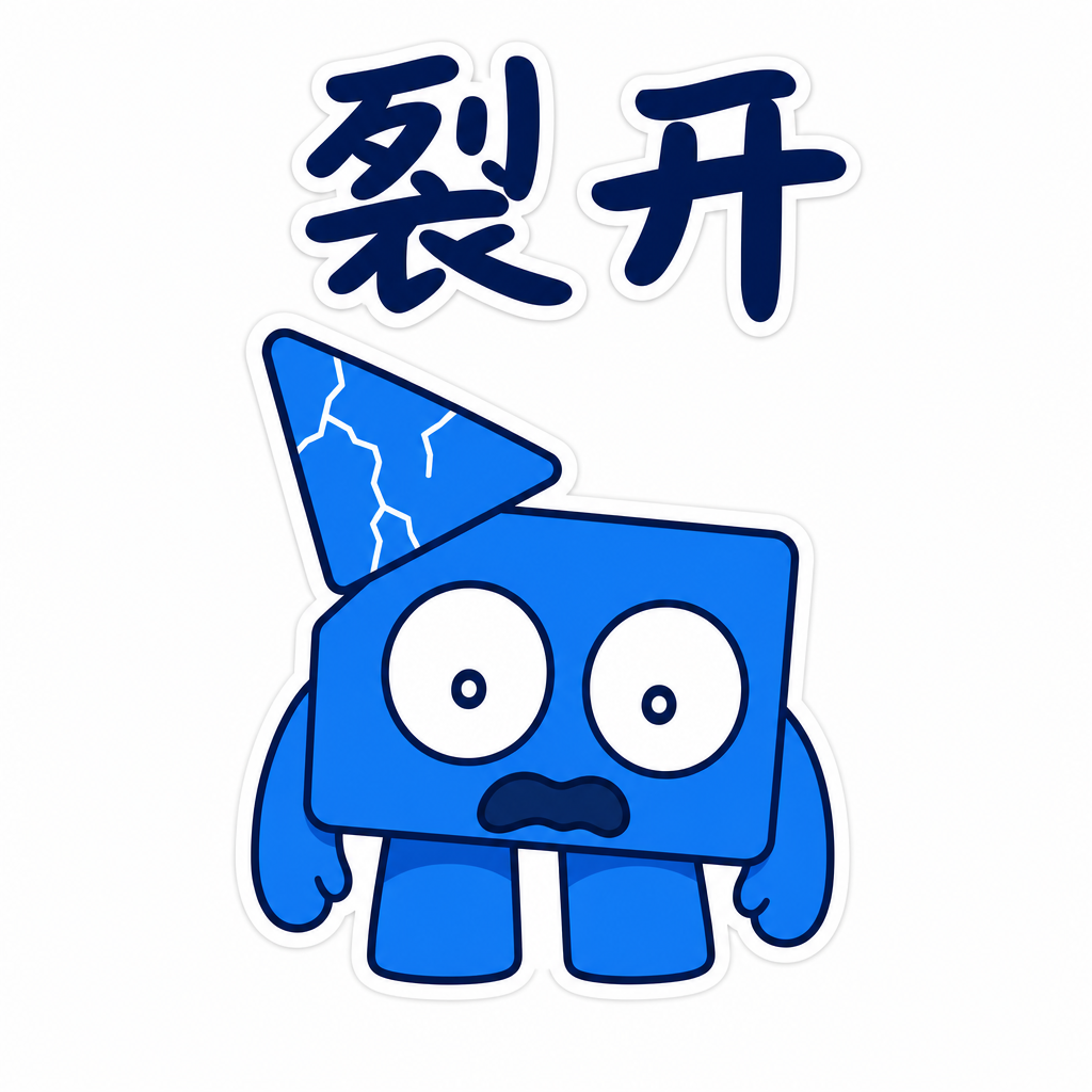 裂开